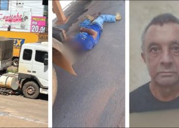 Idoso morre após colisão entre moto e carreta em cruzamento movimentado