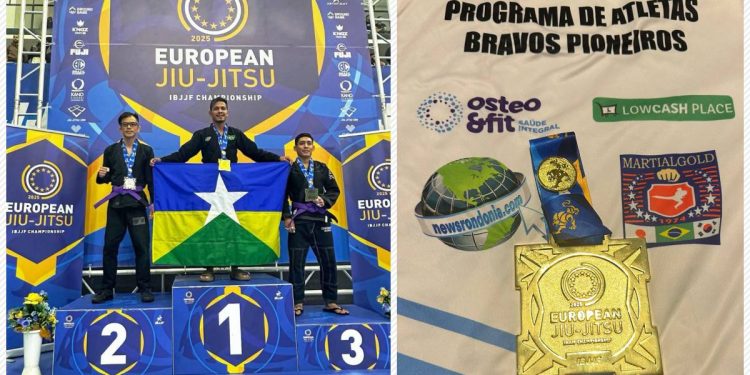 Rondônia no topo do mundo: Angelo Rafael conquista ouro no Campeonato Europeu de Jiu-Jitsu