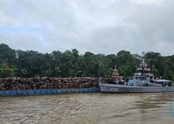 Marinha apreende comboio com 4 mil metros cúbicos de madeira no Pará