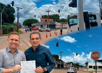 Semáforos são instalados na Avenida Mané Garrincha após solicitação do vereador Pastor Bruno Luciano