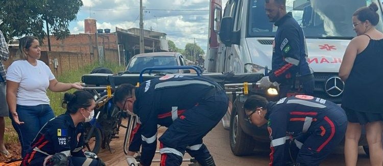 Motociclista sofre traumatismo após colisão frontal na zona Leste de Porto Velho