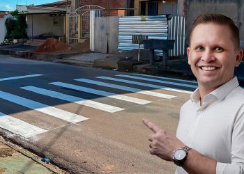 Rua México recebe nova faixa de travessia após pedido do vereador Pastor Bruno Luciano