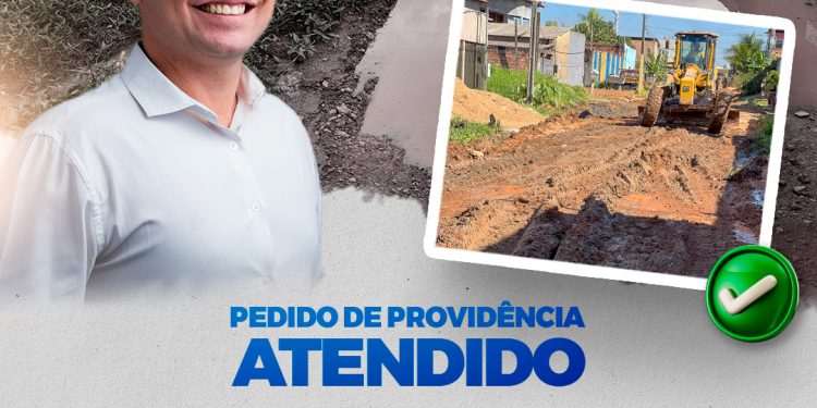 Prefeitura inicia obras de melhorias em ruas do bairro Lagoa, após demanda do vereador Pastor Bruno