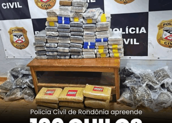 100 quilos de droga são apreendidos em Guajará-Mirim