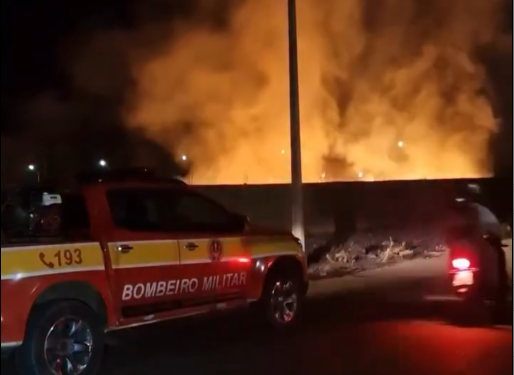 Incêndio assusta moradores próximo ao Cemetron e BR-364