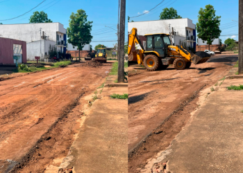 Rua América Central, no bairro Três Marias, recebe encascalhamento após pedido do vereador Nilton Souza