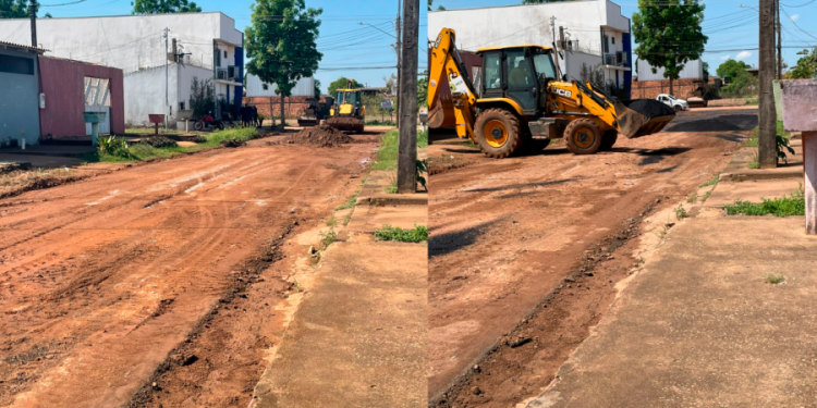 Rua América Central, no bairro Três Marias, recebe encascalhamento após pedido do vereador Nilton Souza