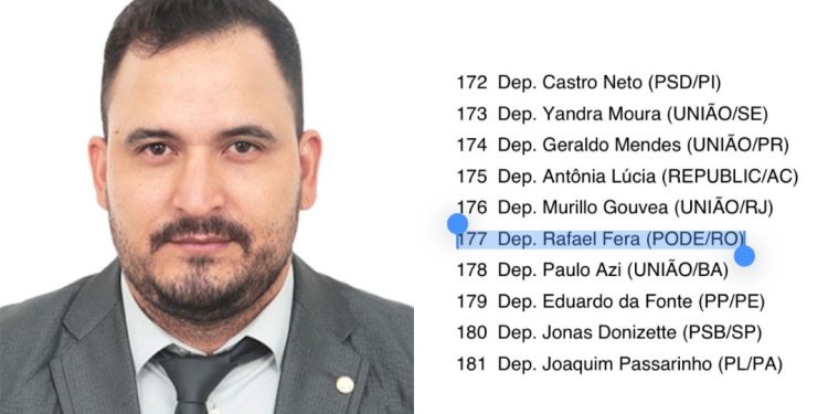 Errata: Deputado Rafael Fera apoiou a PEC que corta supersalários e privilégios no serviço público