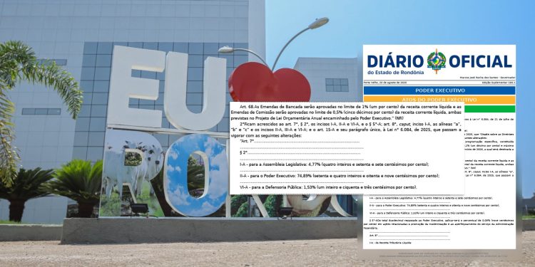 Em meio a escândalos nacionais, Assembleia Legislativa de Rondônia terá emendas de bancada, individuais e de comissão