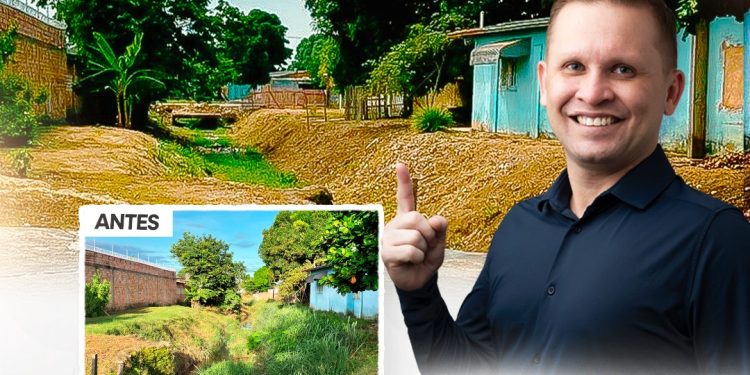 Prefeitura atende pedido do vereador Pastor Bruno e limpa Córrego dos Tanques