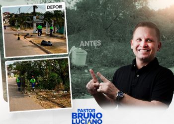 Mutirão de limpeza atende zona Sul de Porto Velho, após pedido do vereador Pastor Bruno