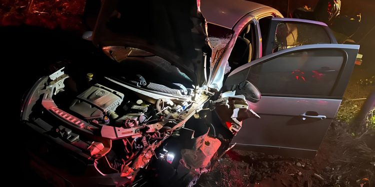 Colisão frontal deixa dois mortos na saída de Cerejeiras