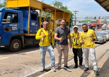 Vereador Márcio Pacele acompanha revitalização de pontos de táxi e mototáxi em Porto Velho