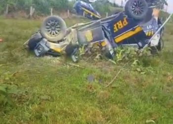 Viaturas da PRF se envolvem em grave acidente na BR-364 entre Itapuã e Ariquemes