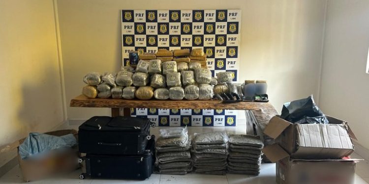 PRF apreende 156 kg de drogas e armas em operação conjunta em Pimenta Bueno