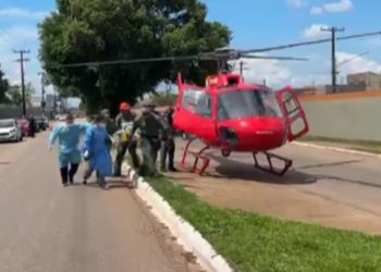 Em Porto Velho, criança de 2 anos é levada de helicóptero a Porto Velho após grave acidente