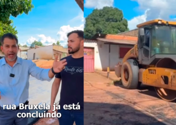 Obras de asfaltamento começam no Novo Horizonte após articulação do vereador Nilton Souza