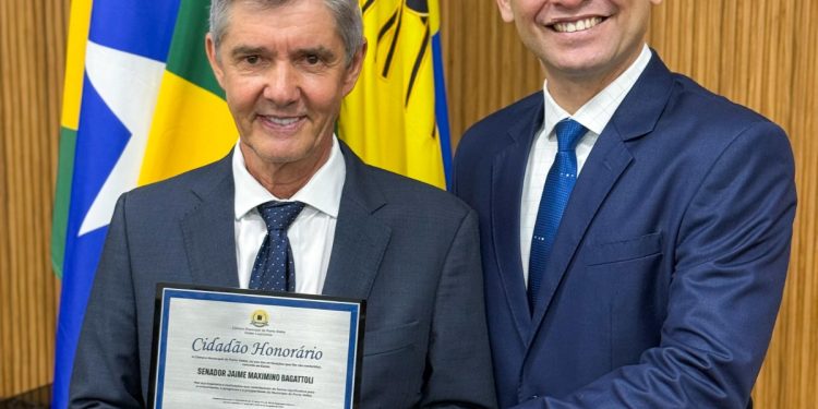 CÂMARA DE PORTO VELHO CONCEDE TÍTULO DE CIDADÃO HONORÁRIO AO SENADOR JAIME BAGATTOLI EM HOMENAGEM PROPOSTA PELO  VEREADOR PASTOR BRUNO LUCIANO