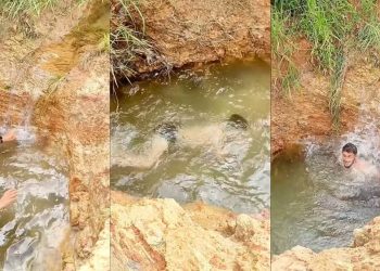 Olho d’água surpreende moradores em estrada de Rondônia