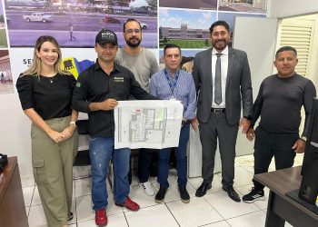 Vereador Márcio Pacele acompanha andamento de projeto da unidade de saúde do bairro Flamboyant na SMCL